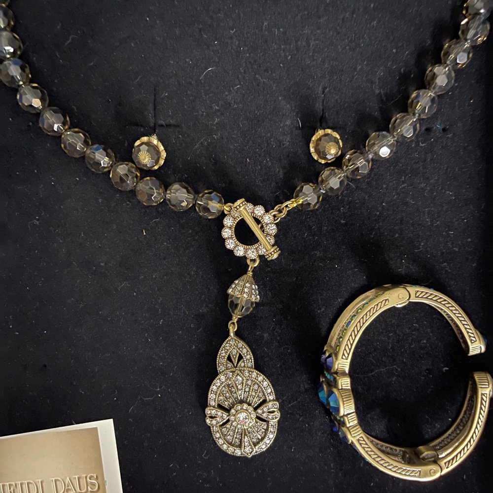 Heidi Daus Gold and Silver Ornate Necklace